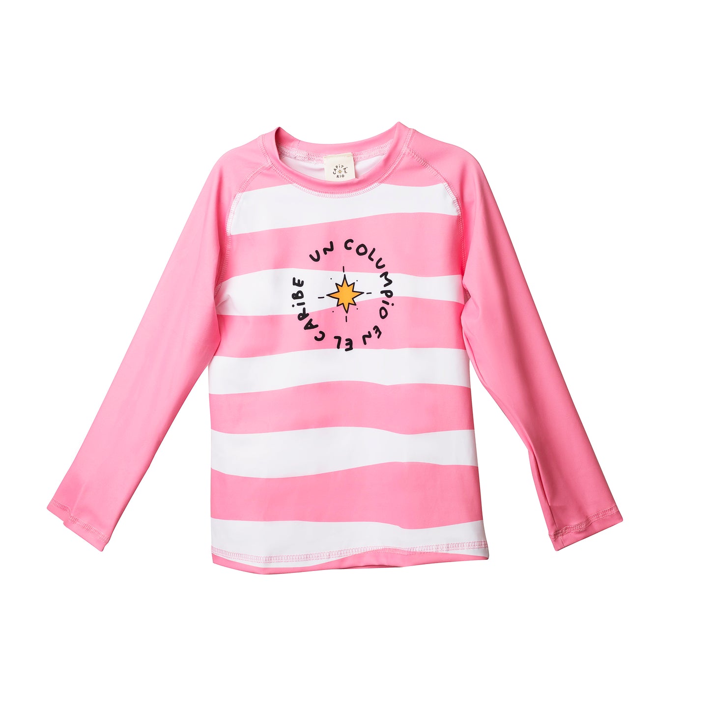 JERSEY DE PLAYA RAYAS BLANCO Y ROSA