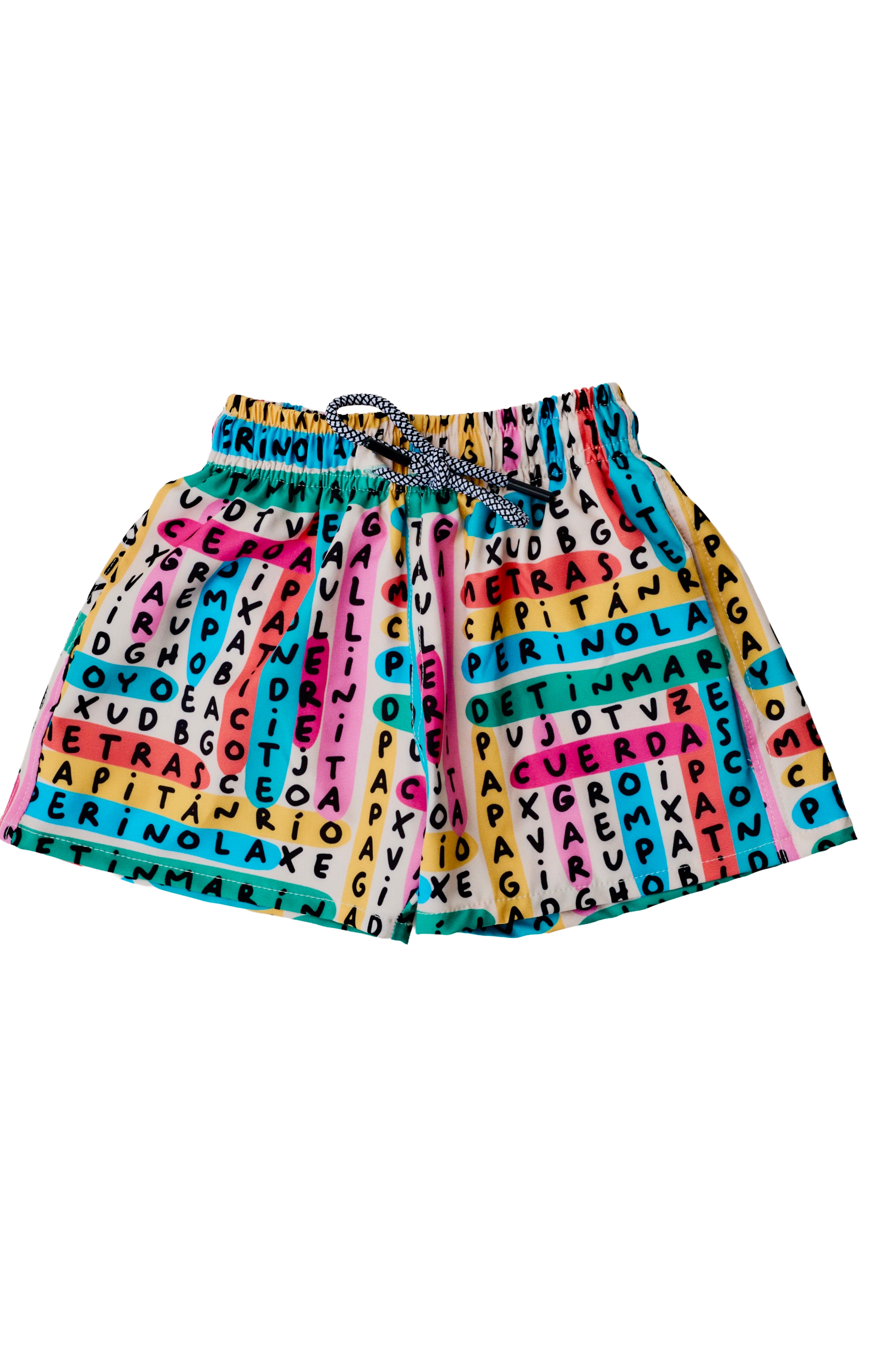 SHORT DE PLAYA SOPA DE LETRAS