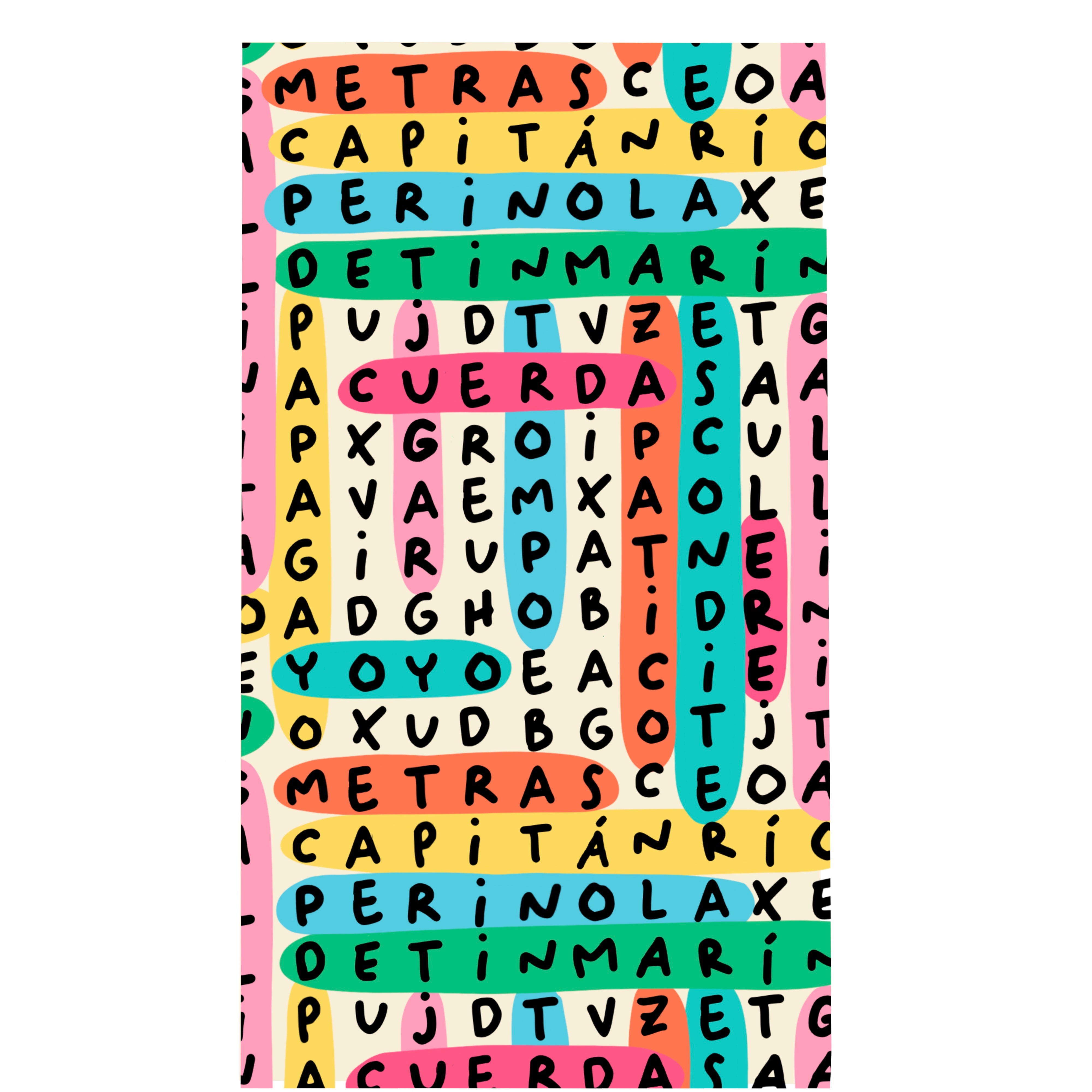 TOALLA SOPA DE LETRAS