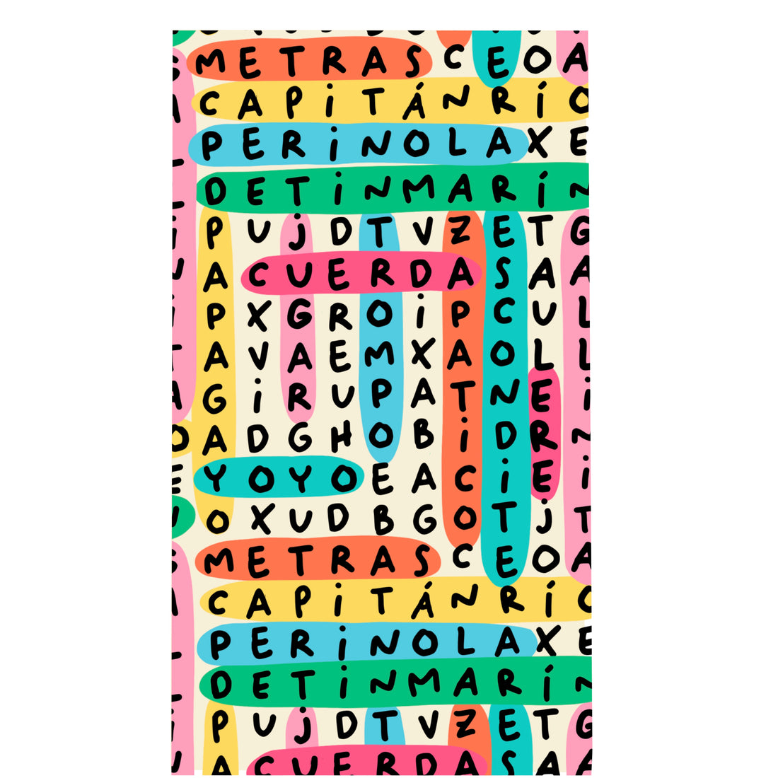 TOALLA SOPA DE LETRAS