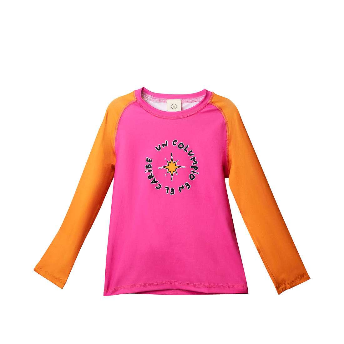 JERSEY DE PLAYA FUCSIA MANGAS AMARILLA