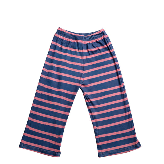PANTALON ANCHO RAYAS ROSA